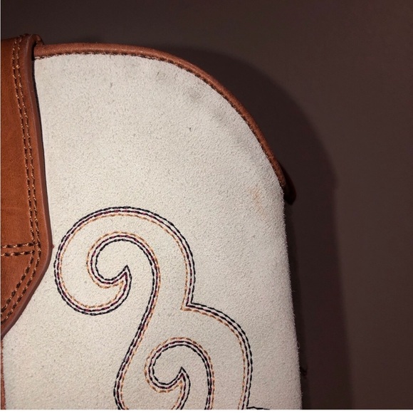 Isabel Marant Liela 60mm chalk/cognac tall western boots 37=7 - Picture 4 of 8